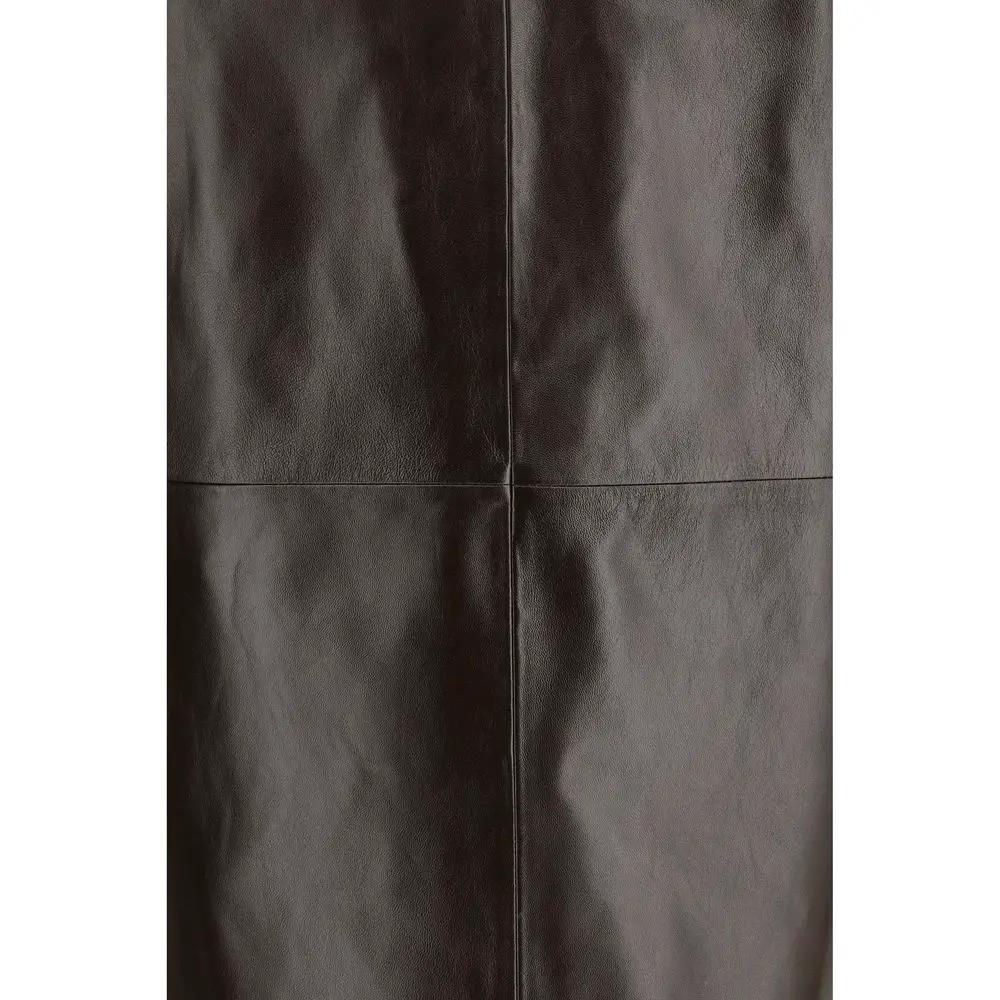 Arma Brown Leather Long Skirt