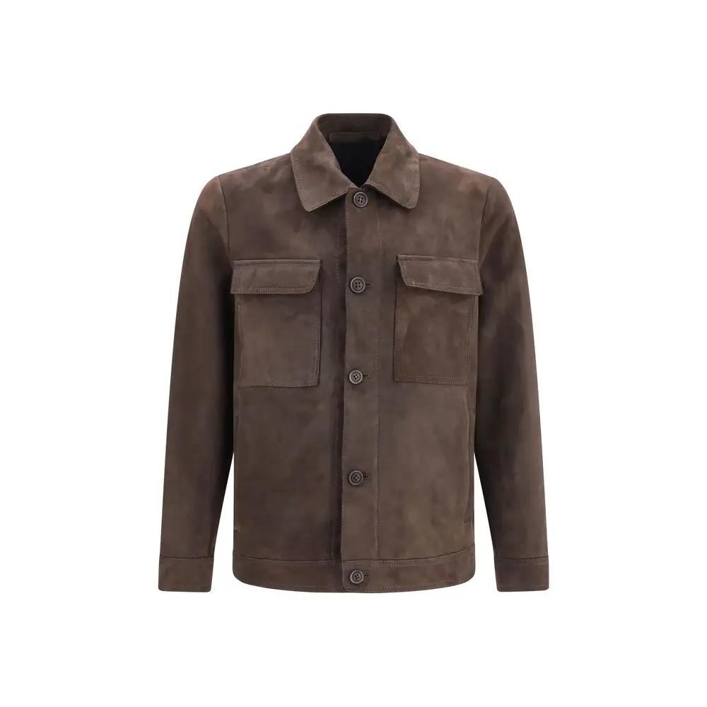 Salvatore Santoro Brown Leather Leather Jacket