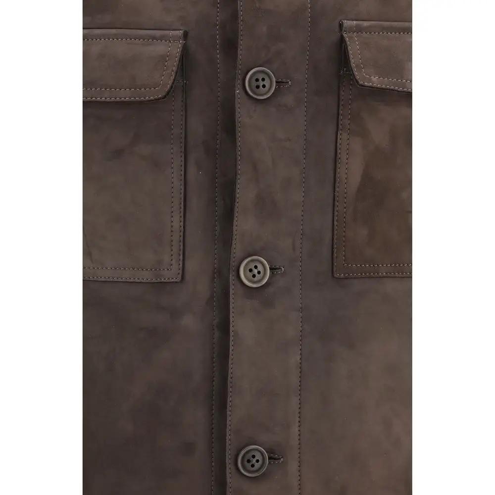Salvatore Santoro Brown Leather Leather Jacket