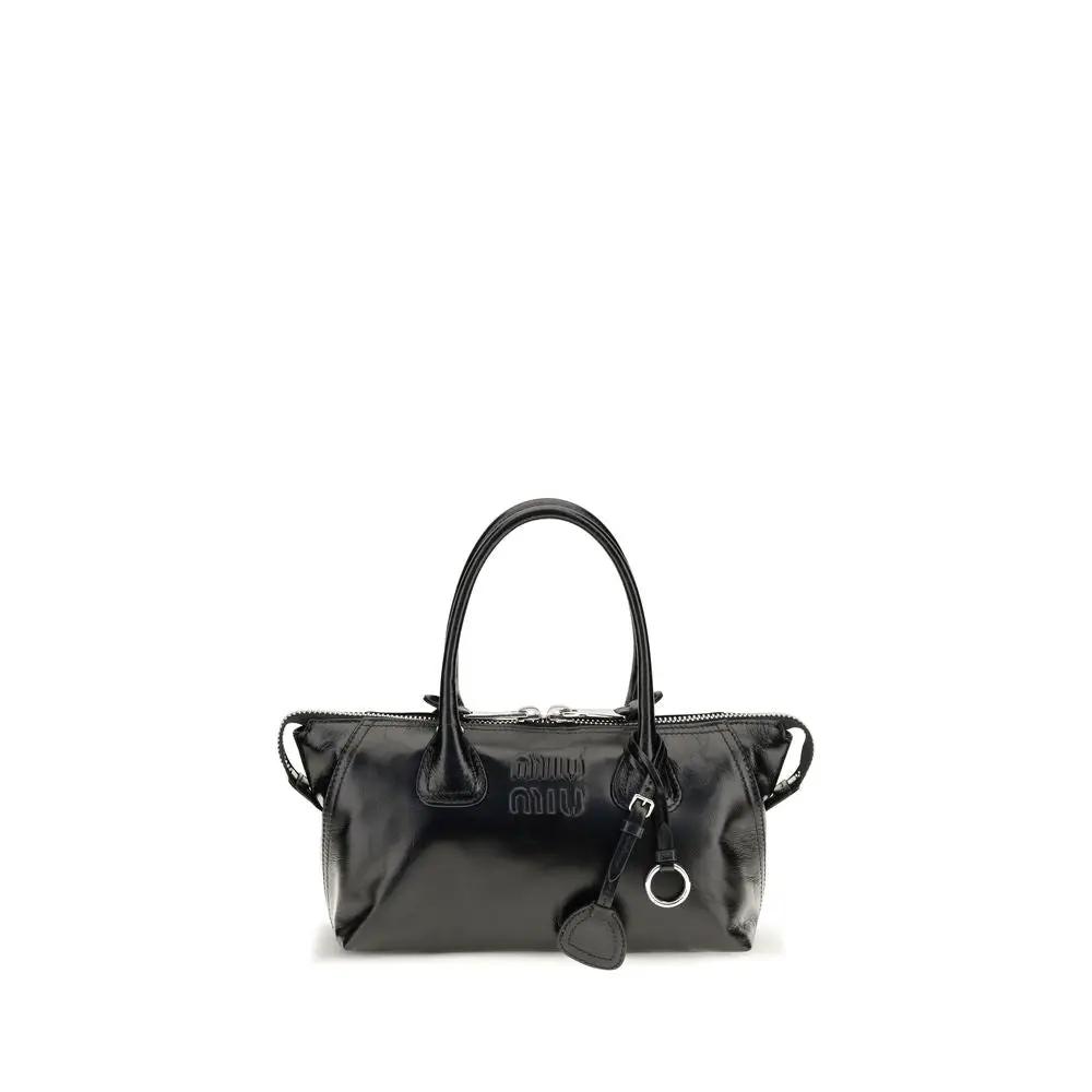Miu Miu Black Calf Leather Bos Taurus Handbag