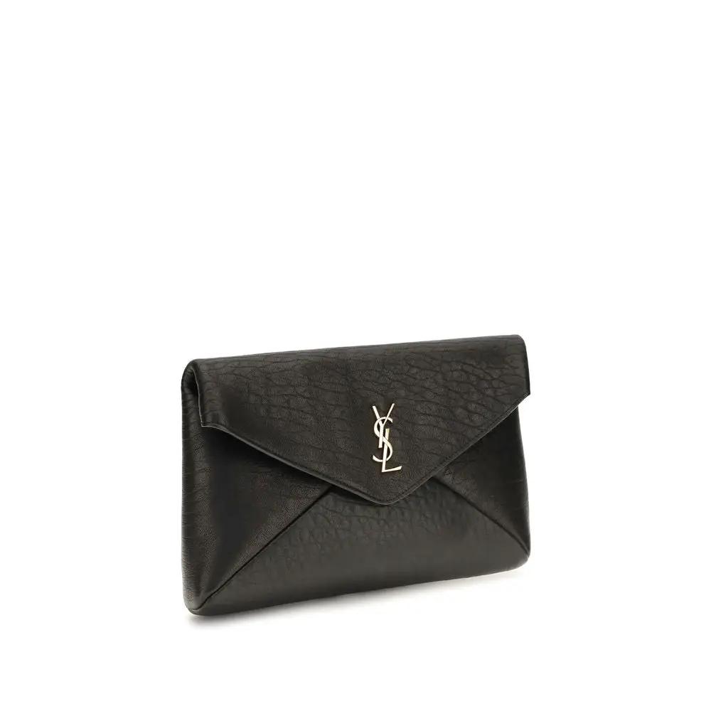Portefeuille Saint Laurent Black Lamb Ovis Aries