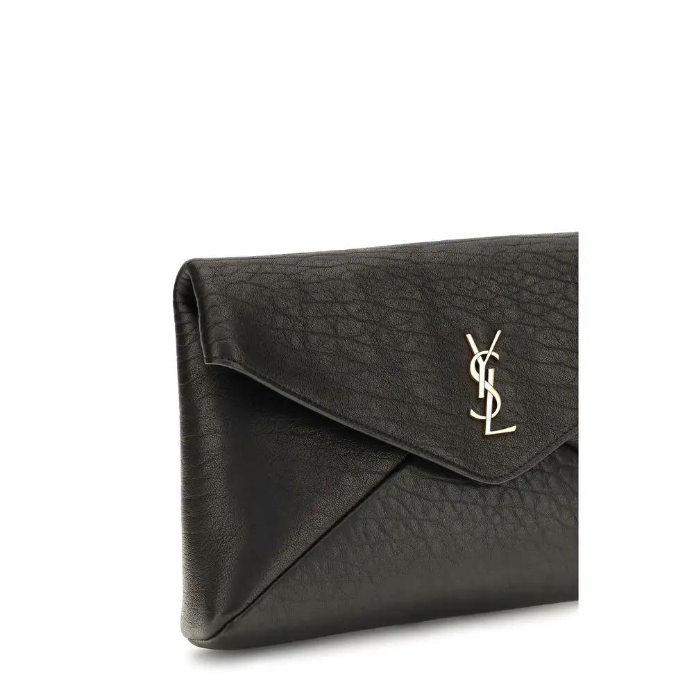 Portefeuille Saint Laurent Black Lamb Ovis Aries