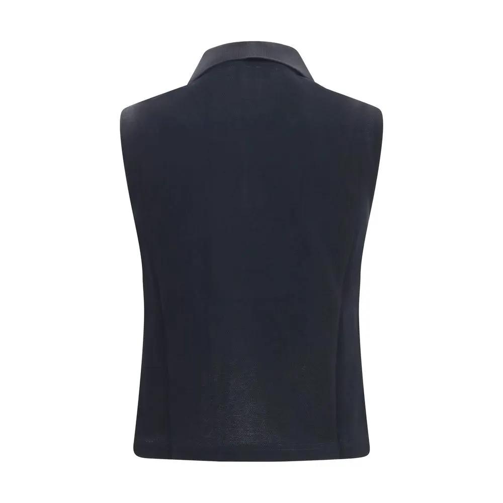 Saint Laurent Black Recycled Cotton Polo Shirt