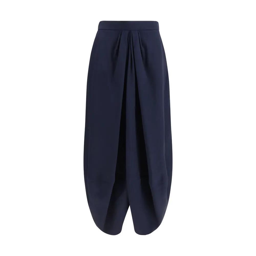 Giorgio Armani Blue Silk Long Skirt