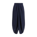 Giorgio Armani Blue Silk Long Skirt