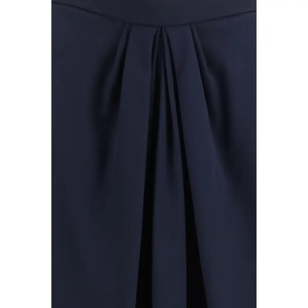 Giorgio Armani Blue Silk Long Skirt