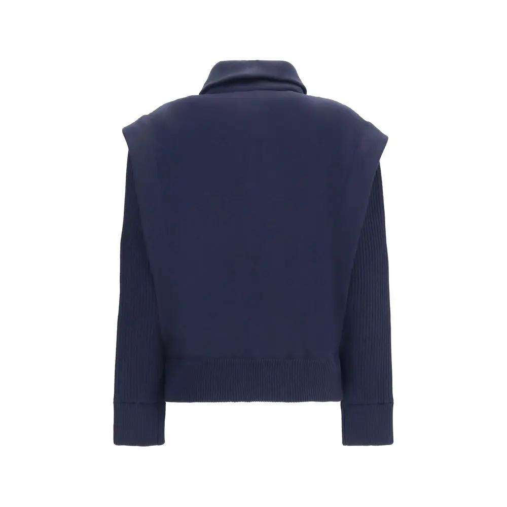 Giorgio Armani Blue Wool Oves Aries Bomber