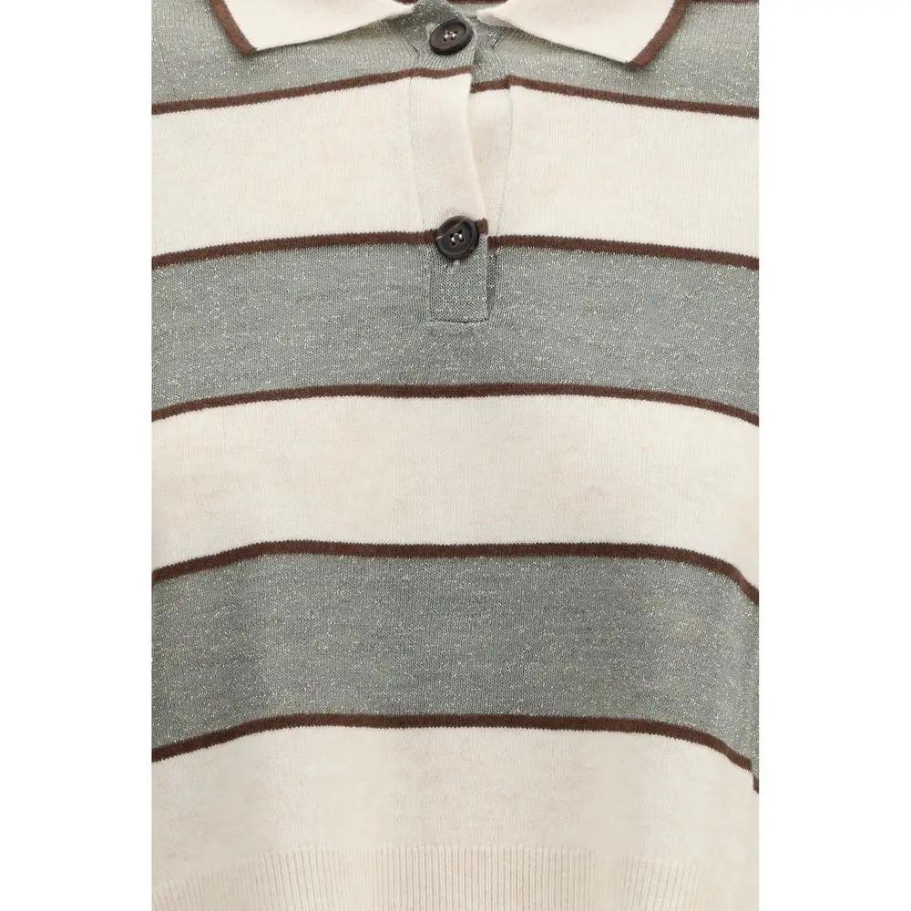 Brunello Cucinelli Multicolor Wool Oves Aries T-Shirt