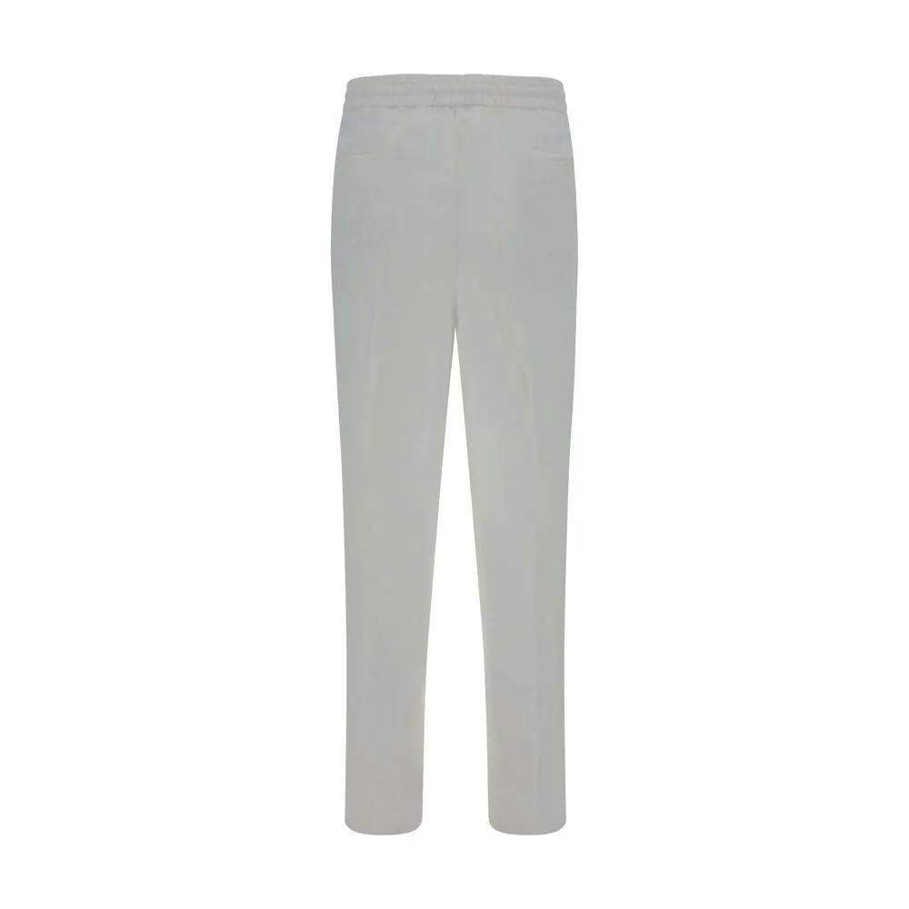 Brunello Cucinelli Brunello Cucinelli White Linen Casual Pants