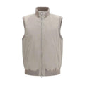 Brunello Cucinelli Gray Polyester Sleeveless Jacket
