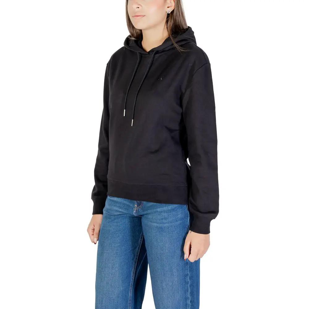 Sweat à capuche noir en coton Calvin Klein Jeans