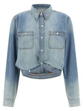 R13 Blue Cotton Blouse