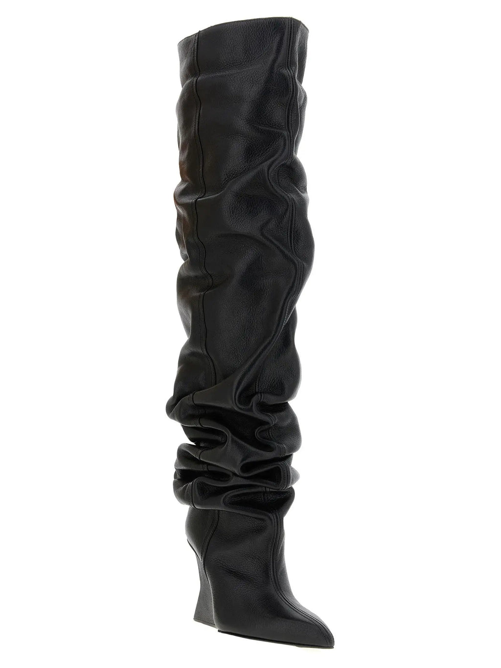 Balmain Black Calfskin Over The Knee