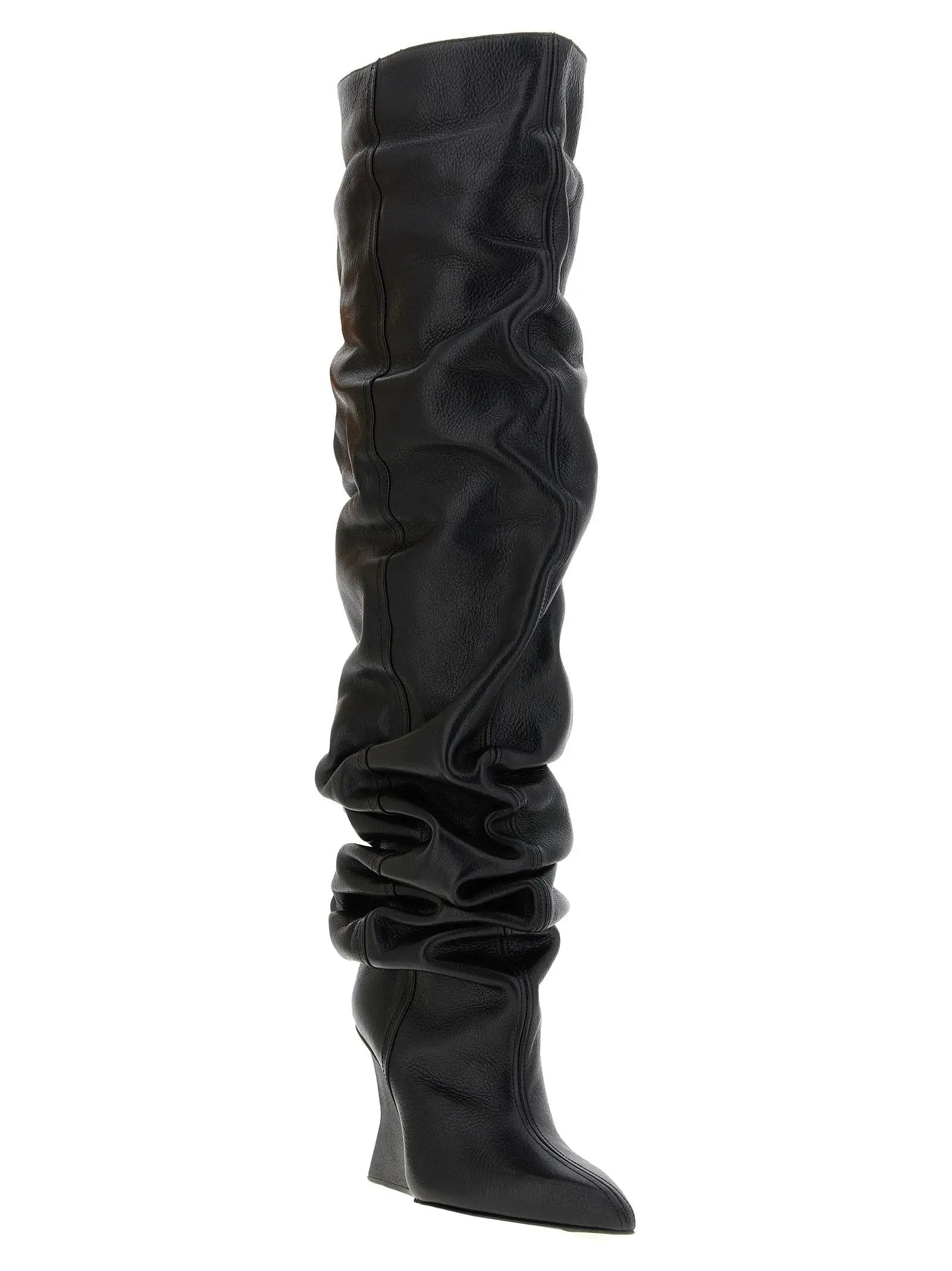 Balmain Black Calfskin Over The Knee
