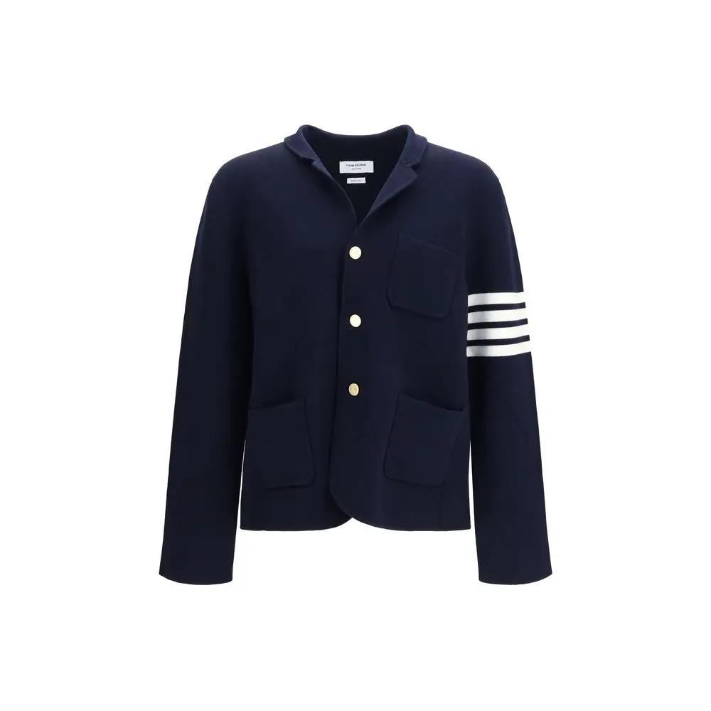 Thom Browne Blue Wool Oves Aries Full-Length Jacket