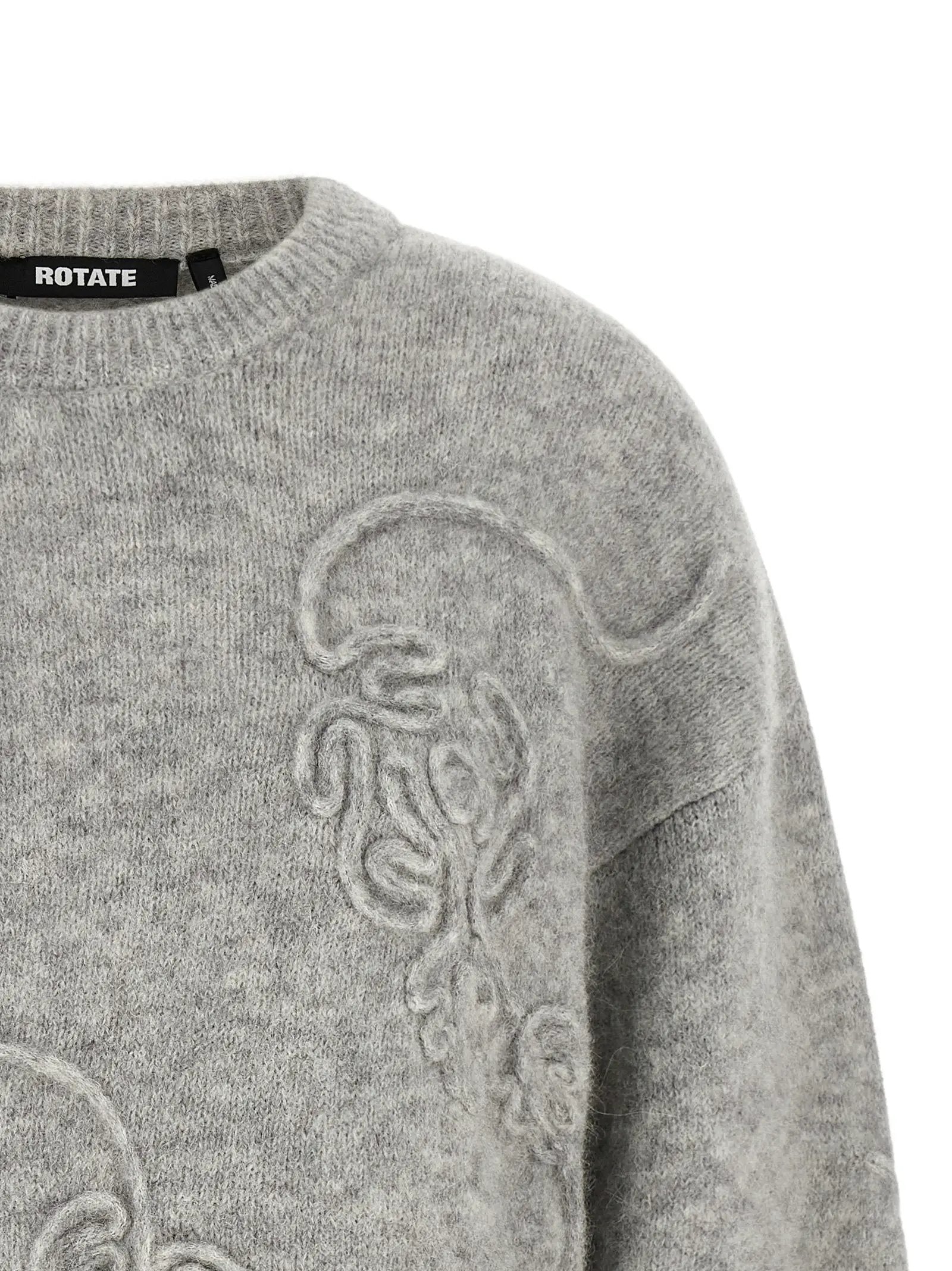 ROTATE BIRGER CHRISTENSEN Gray Wool Cardigan