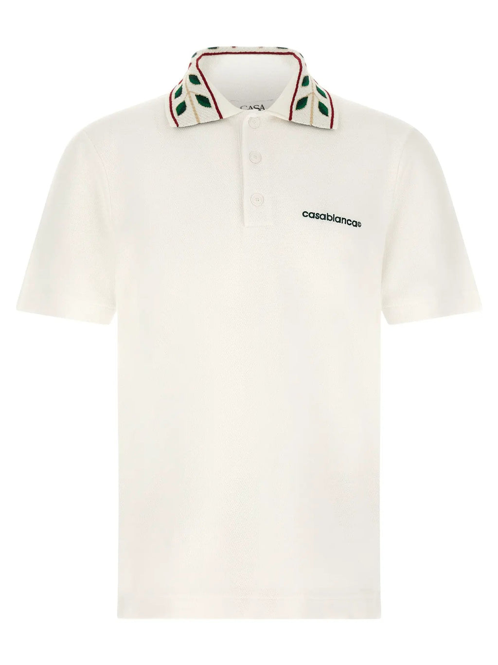 Casablanca White Organic Cotton Polo Shirt