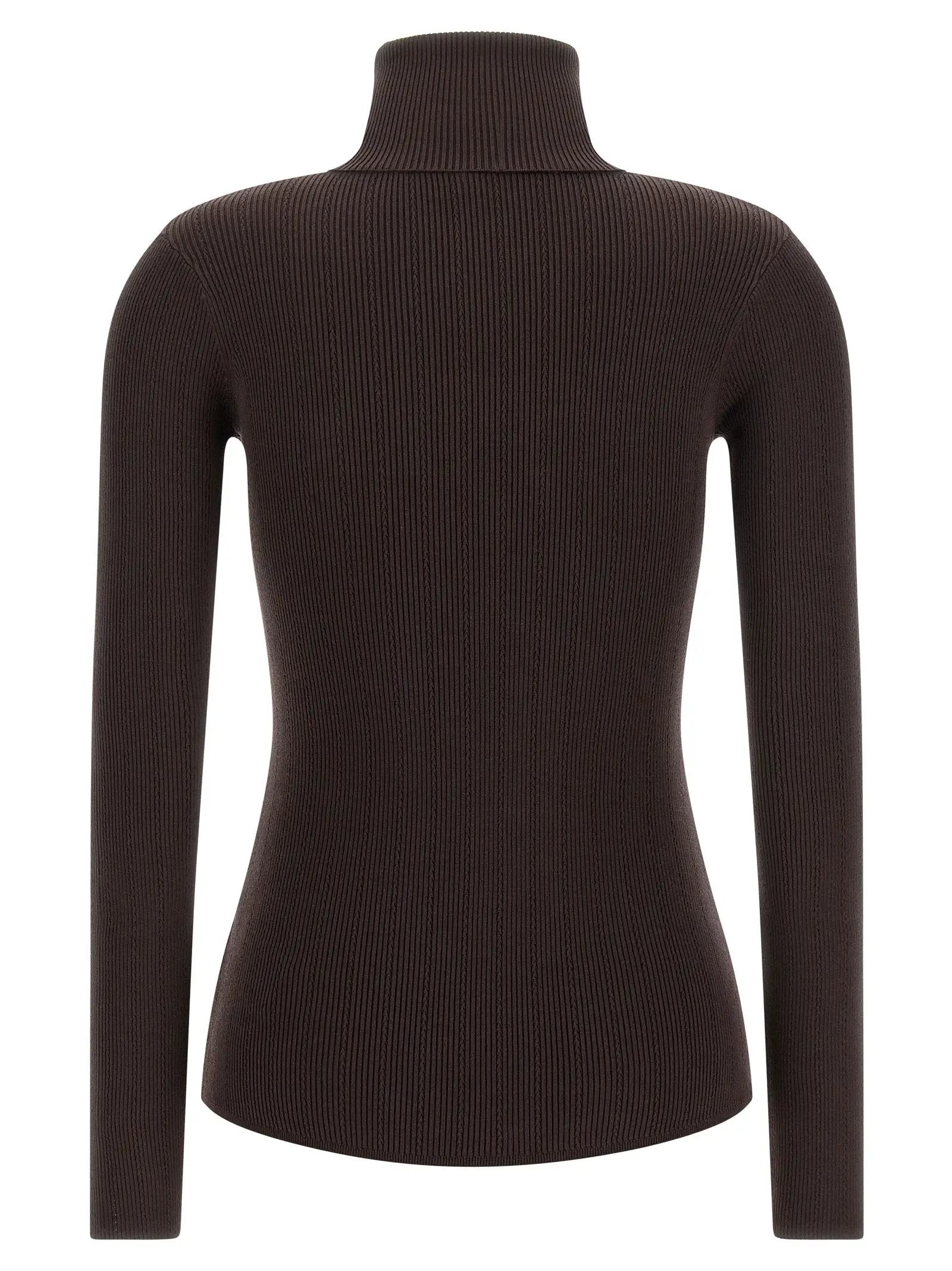 Elisabetta Franchi Brown Lycra Cardigan