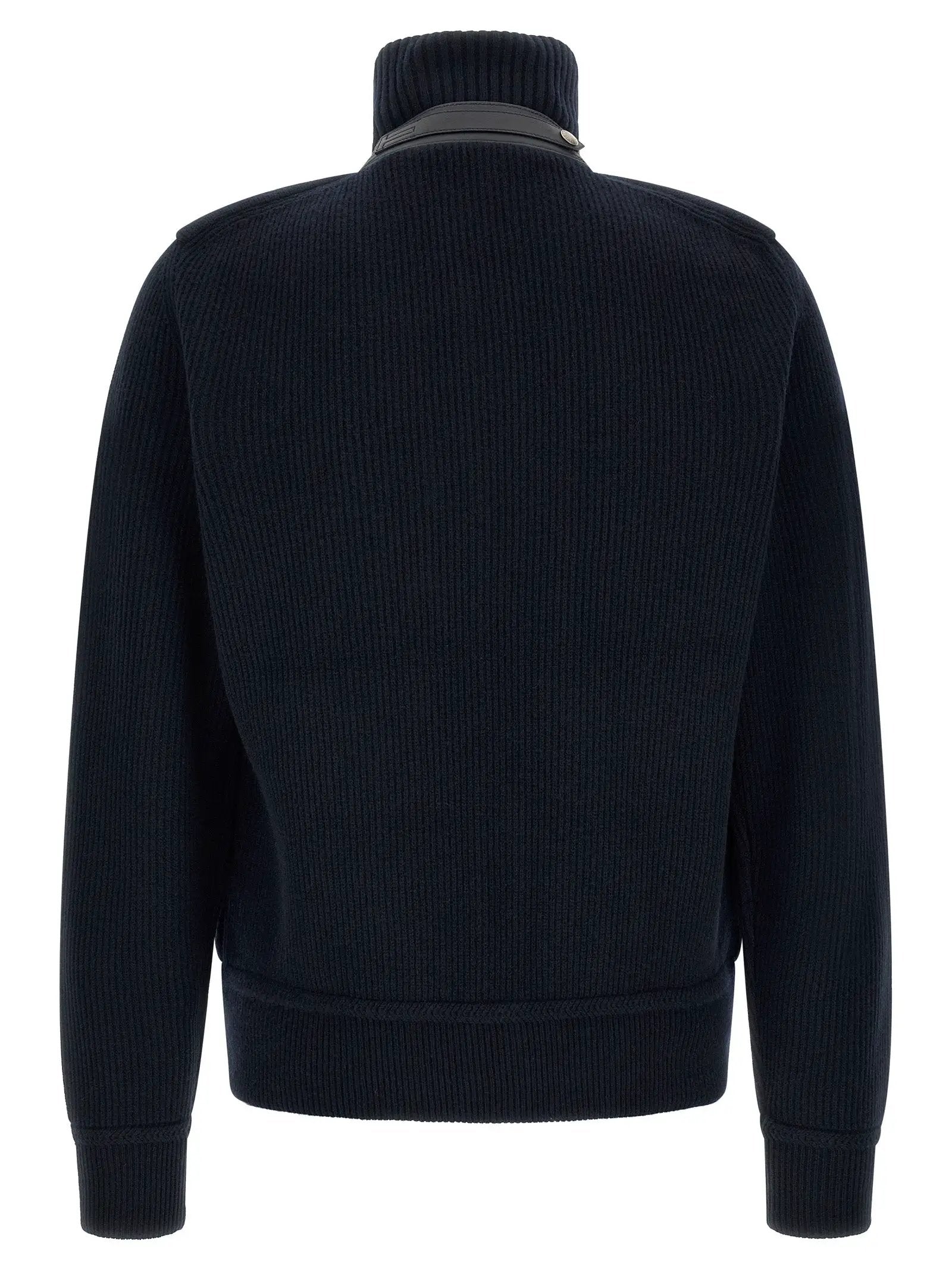 Tom Ford Blue Virgin Wool Full-Length Jacket