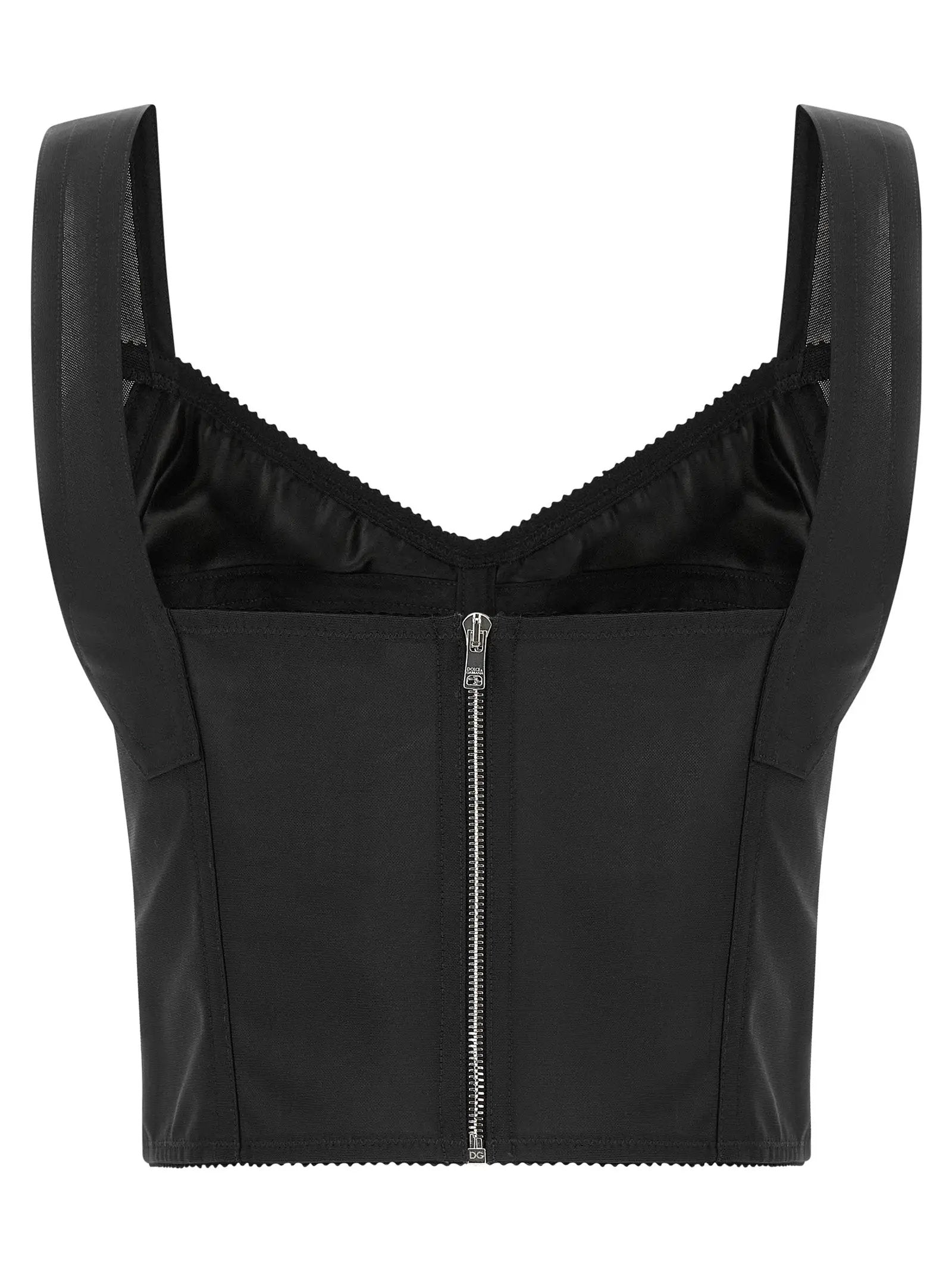 Dolce & Gabbana Black Polyamide Tank Tops