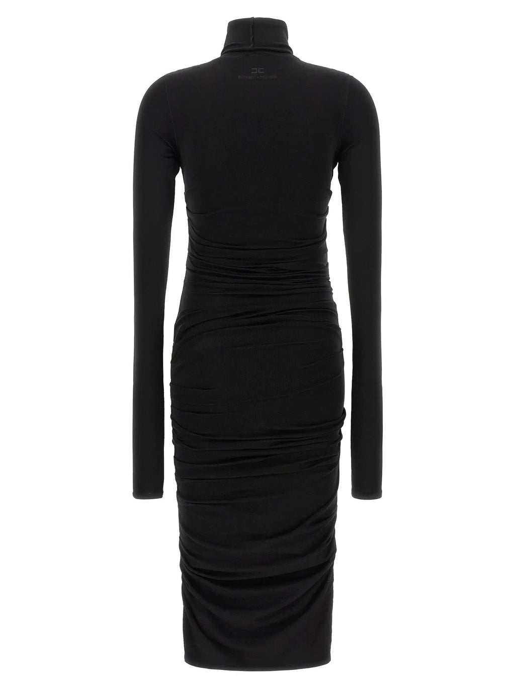 Elisabetta Franchi Black Lycra Midi Dress