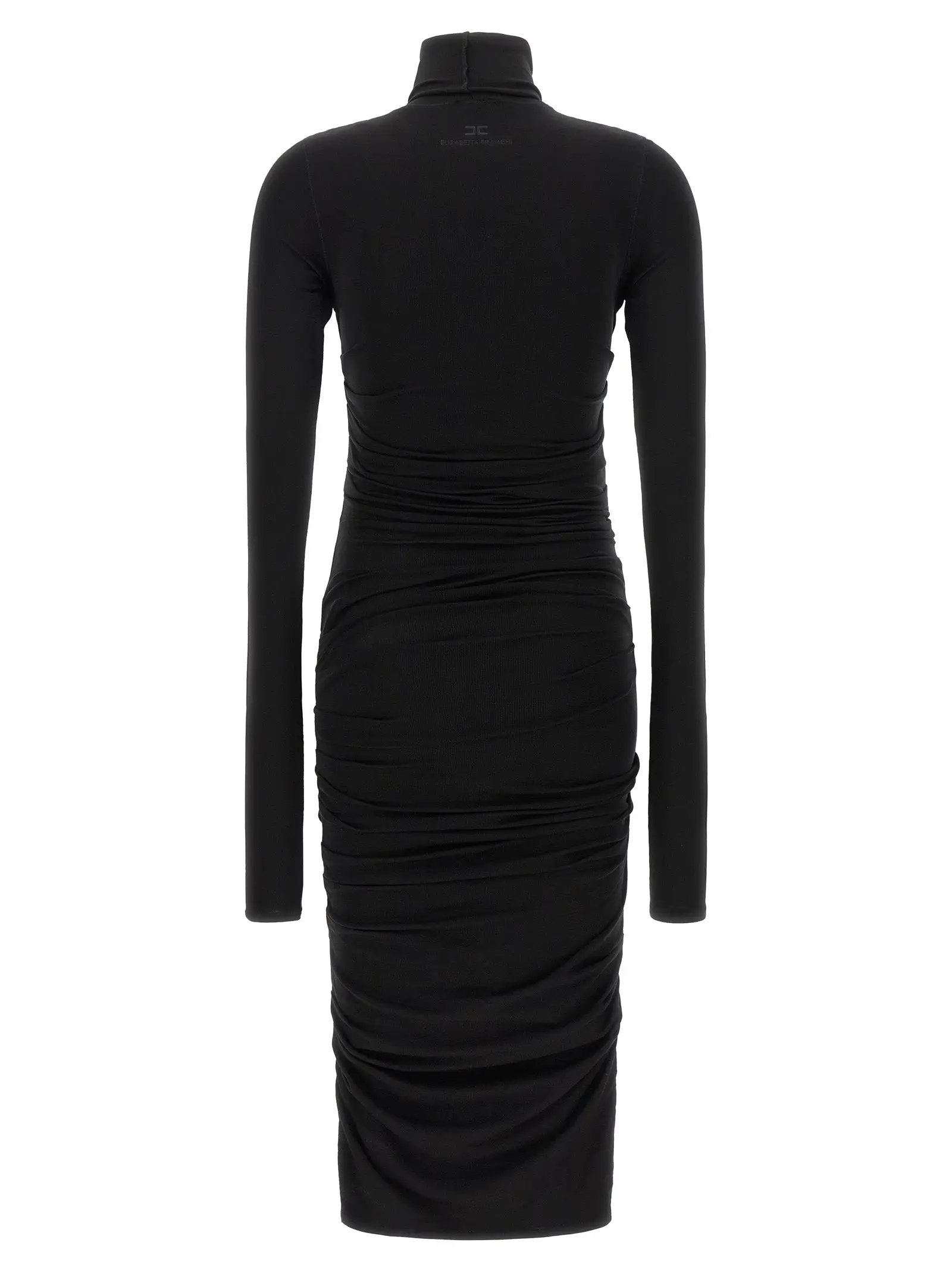 Elisabetta Franchi Black Lycra Midi Dress