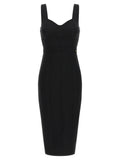 Elisabetta Franchi Black Polyamide Midi Dress