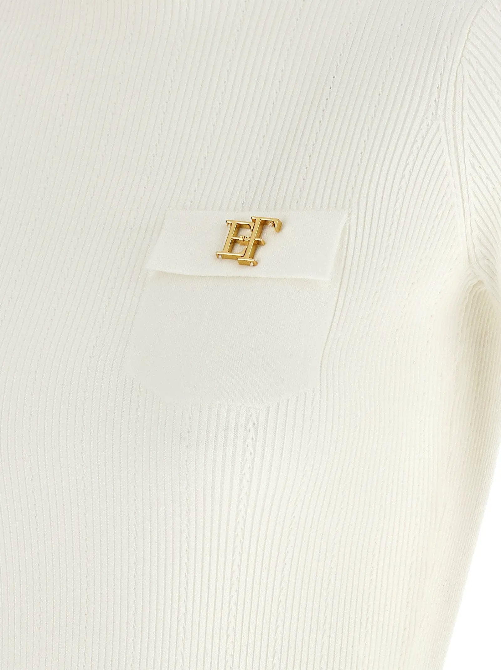 Elisabetta Franchi White Lycra Cardigan