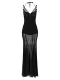 Elisabetta Franchi Black Polyamide Long Dress