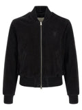 Ami Paris Black Goatskin Bomber