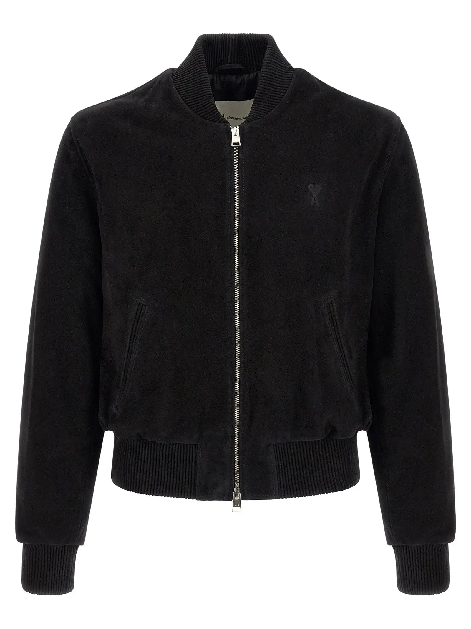Ami Paris Black Goatskin Bomber