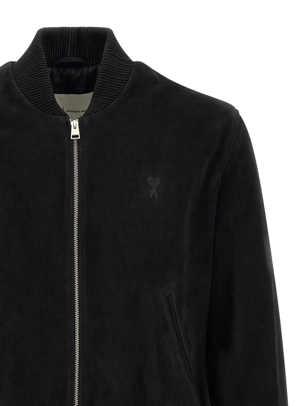 Ami Paris Black Goatskin Bomber