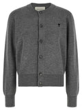 Ami Paris Gray Wool Cardigan