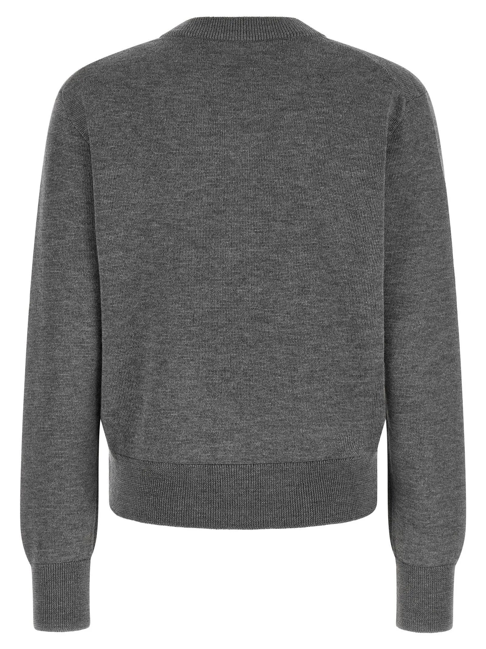 Ami Paris Gray Wool Cardigan