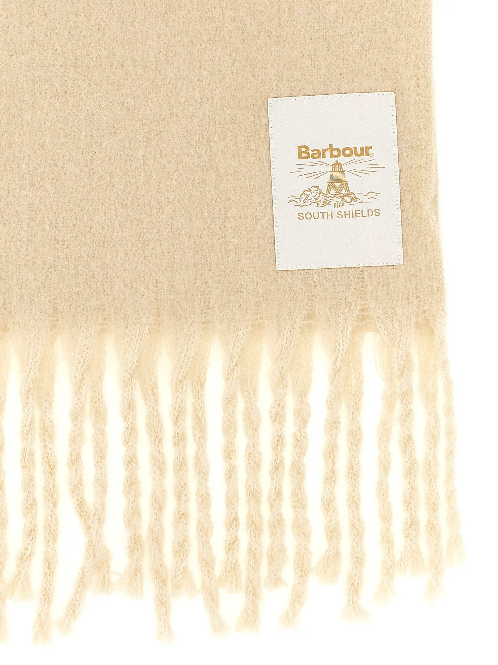 Barbour White Polyester Scarf