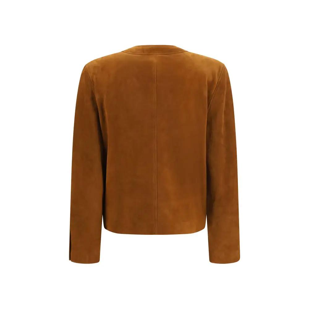 Saint Laurent Saint Laurent Brown Lamb Ovis Aries Aries Full-Length Jacket