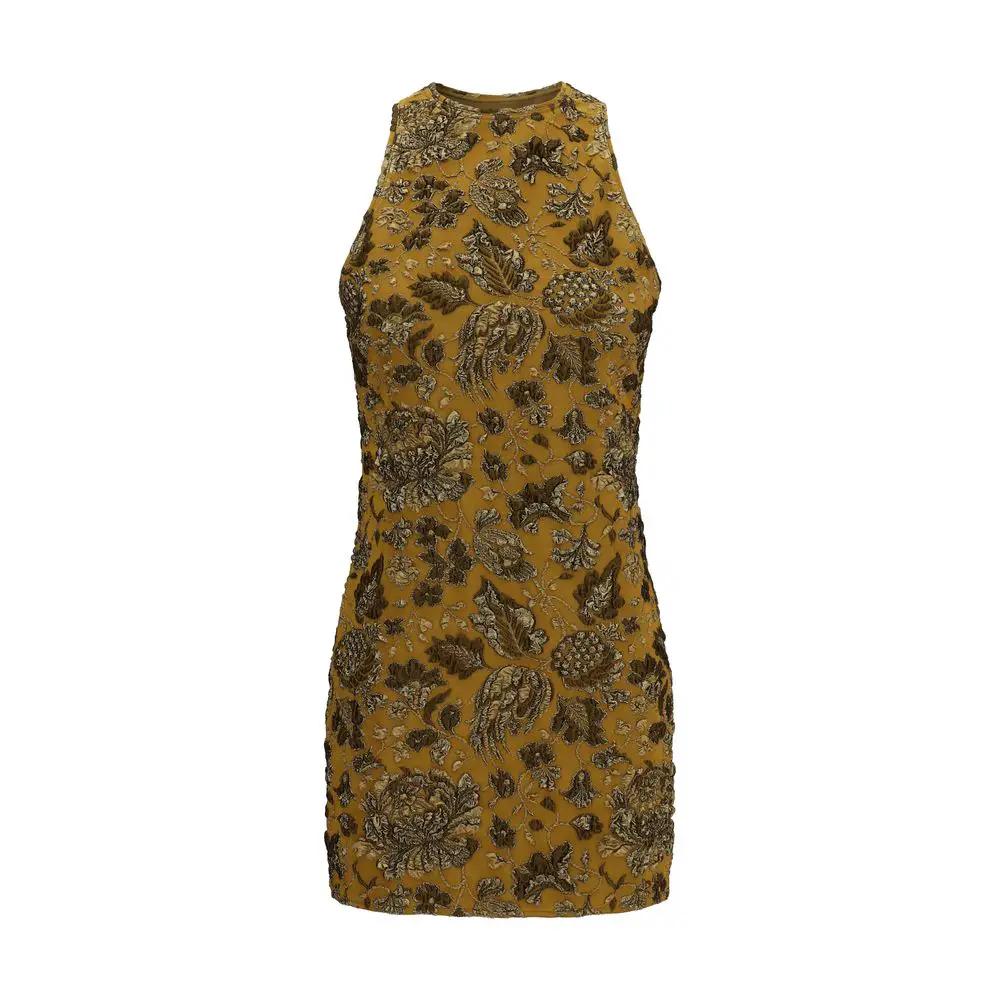 Saint Laurent Saint Laurent Brown Polyamide Casual Dress