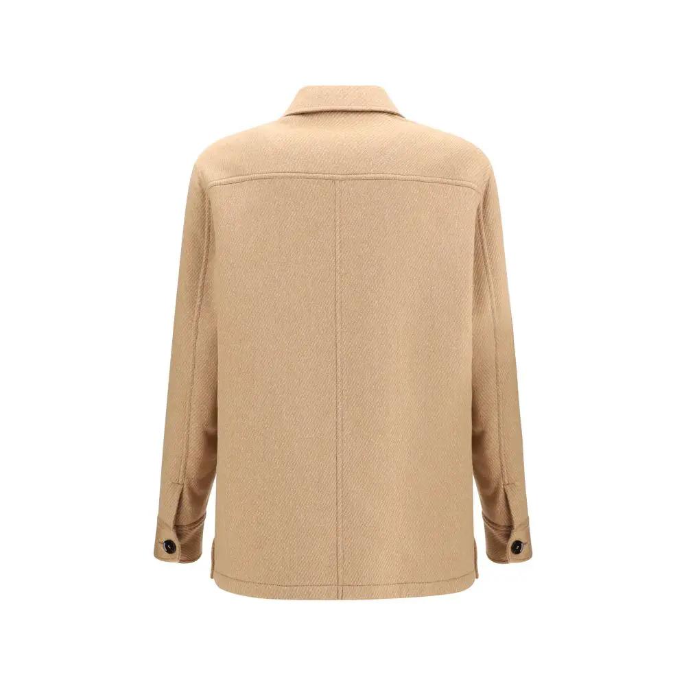 Brioni Brioni Beige Cashmere Leather Jacket