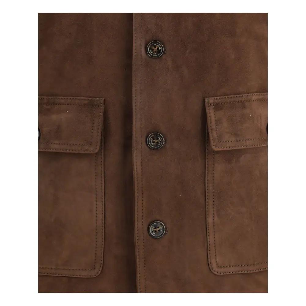 Valstar Brown Calf Leather Bos Taurus Bomber