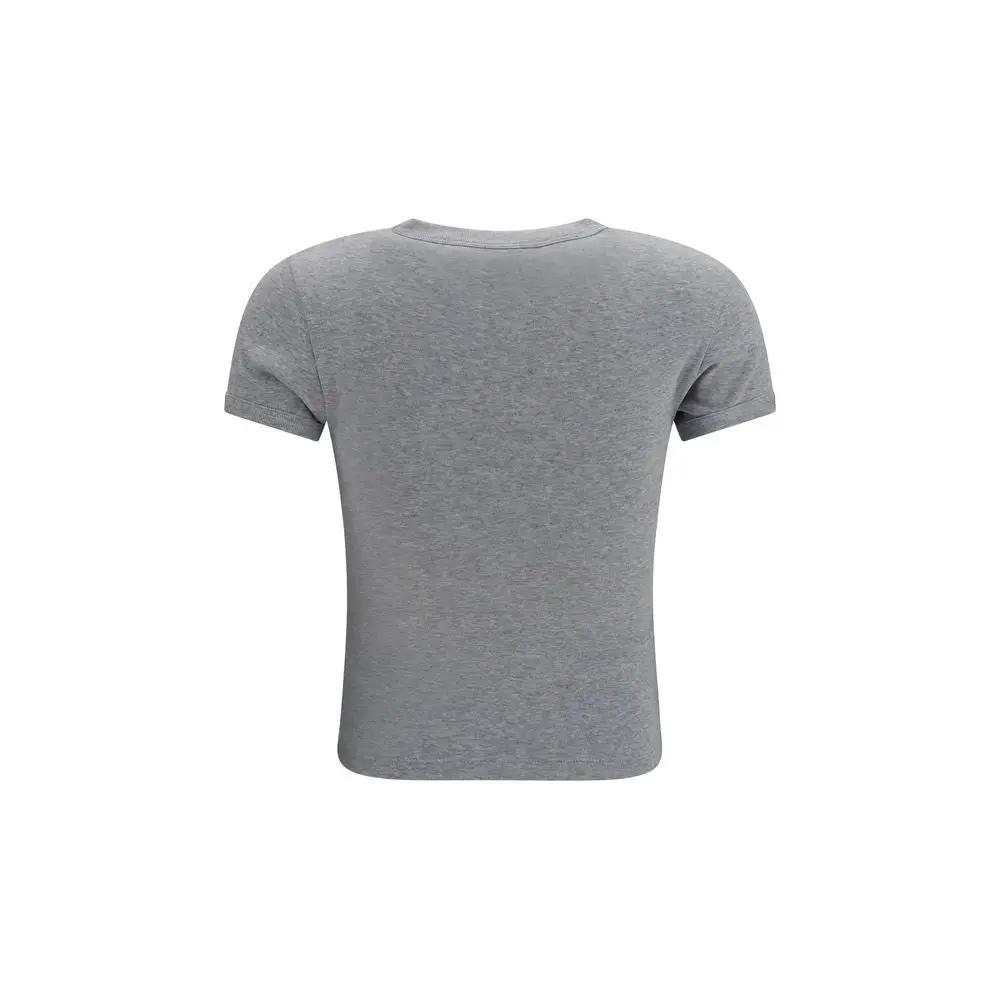 Saint Laurent Gray Cotton T-Shirt