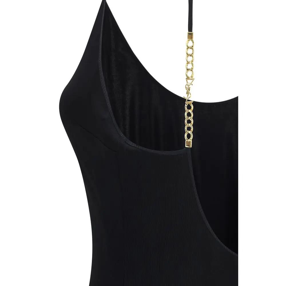 Saint Laurent Black Viscose Casual Dress