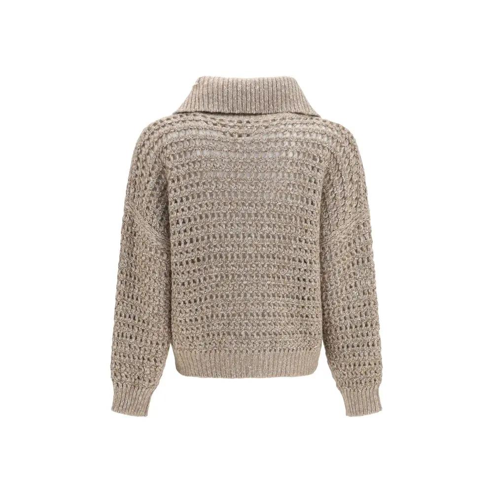 Brunello Cucinelli Gray Cashmere Cardigan