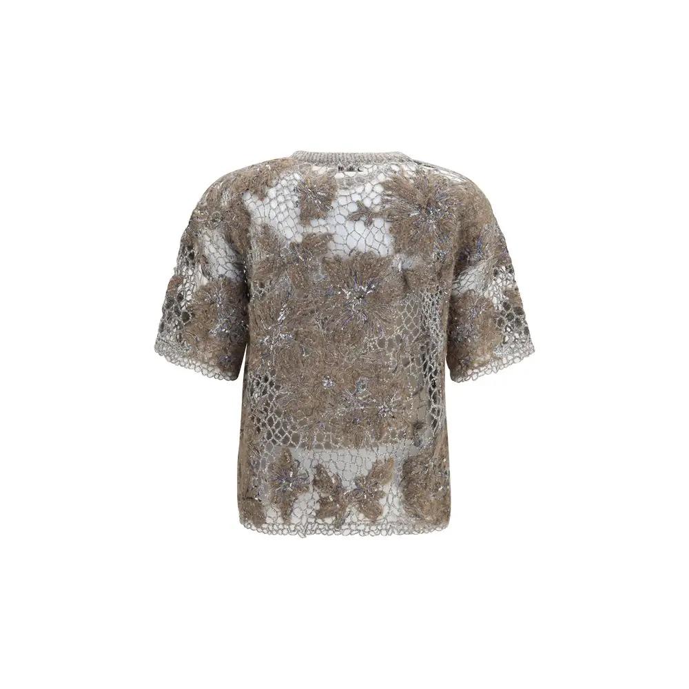 Brunello Cucinelli Beige Mohair Blouse