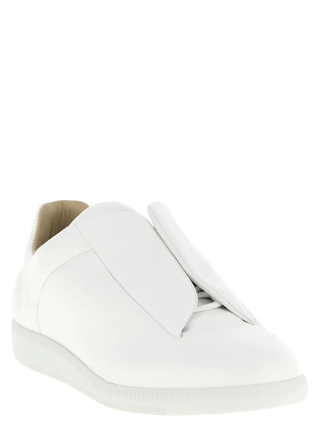 Maison Margiela White Calfskin Low Top Sneakers