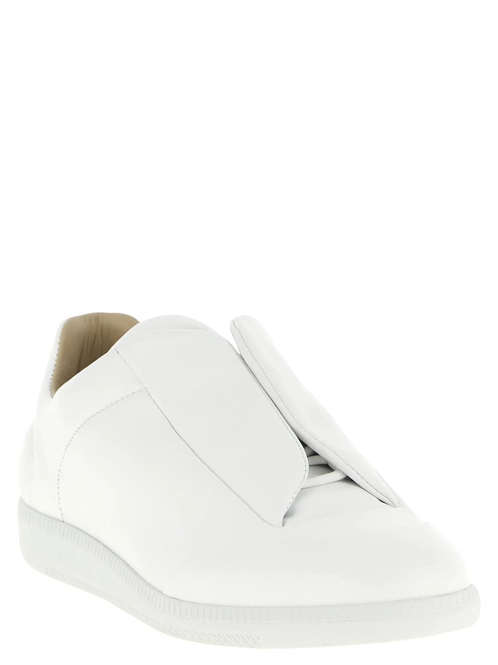 Maison Margiela White Calfskin Low Top Sneakers