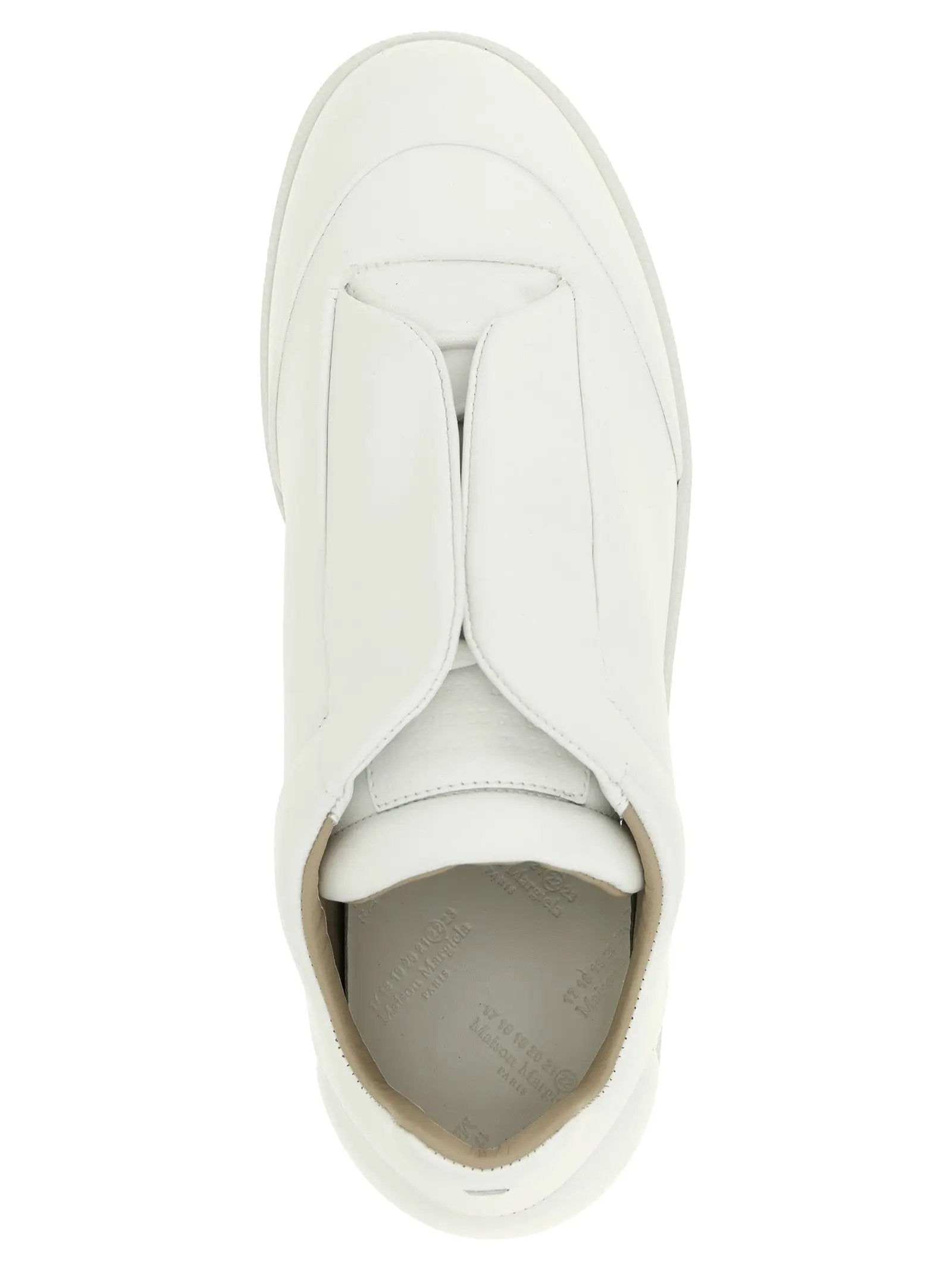 Maison Margiela White Calfskin Low Top Sneakers