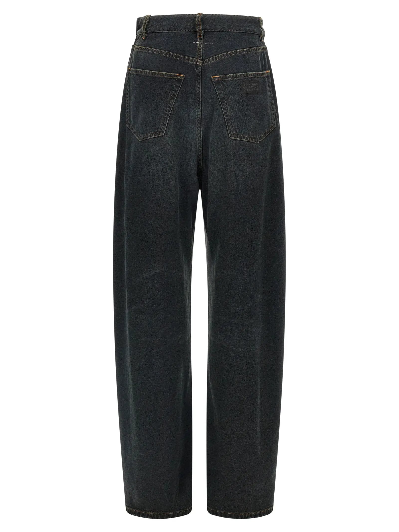 MM6 Maison Margiela Blue Cotton Flared Jeans