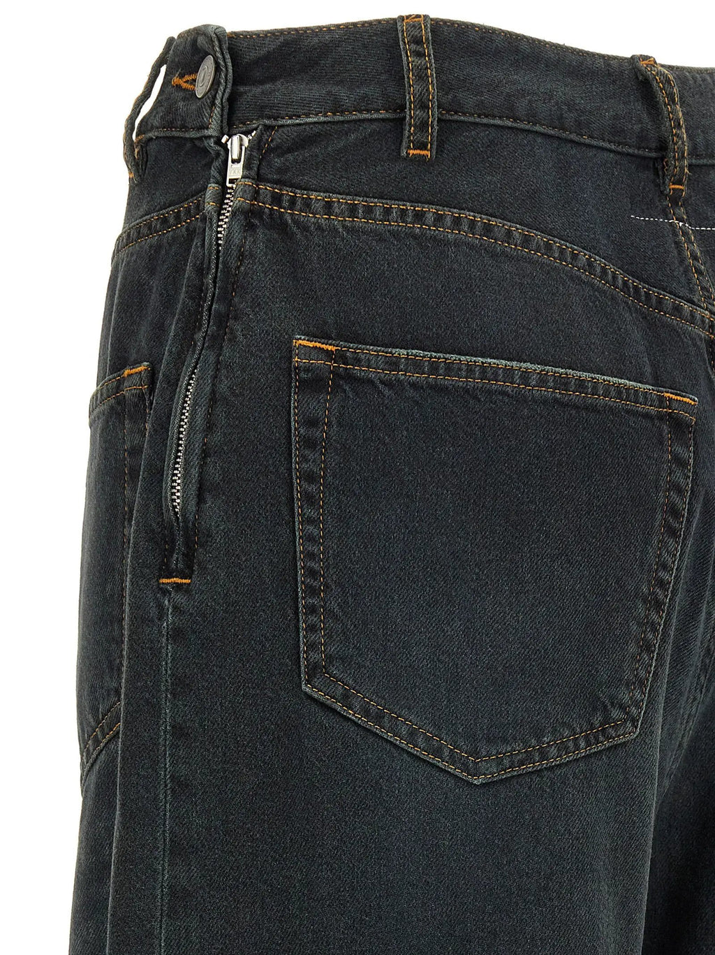 MM6 Maison Margiela Blue Cotton Flared Jeans