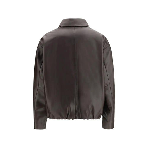 Blouson d'aviateur en cuir marron Arma