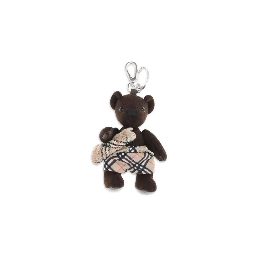 Burberry Brown Wool Oves Aries Keychain